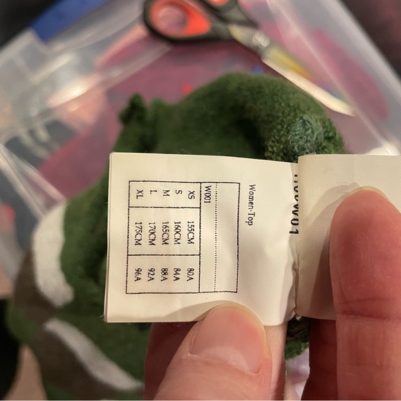 Vintage 90s-Y2K United Colors of Benetton olive argyle wool blend sweater Italy - Picture 3 of 9